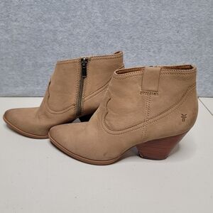 Frye Reina Ankle Boots Womens 7M Booties Leather Western Pointed Toe